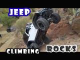 Jeep Climbing Rocks