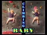 Baby Boy Climbs the Rock Wall