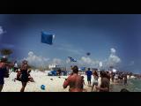 Fighter Planes Send Beach Umbrellas in the Air