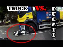 Selco Builders Truck Vs. Ducati Motorcycle